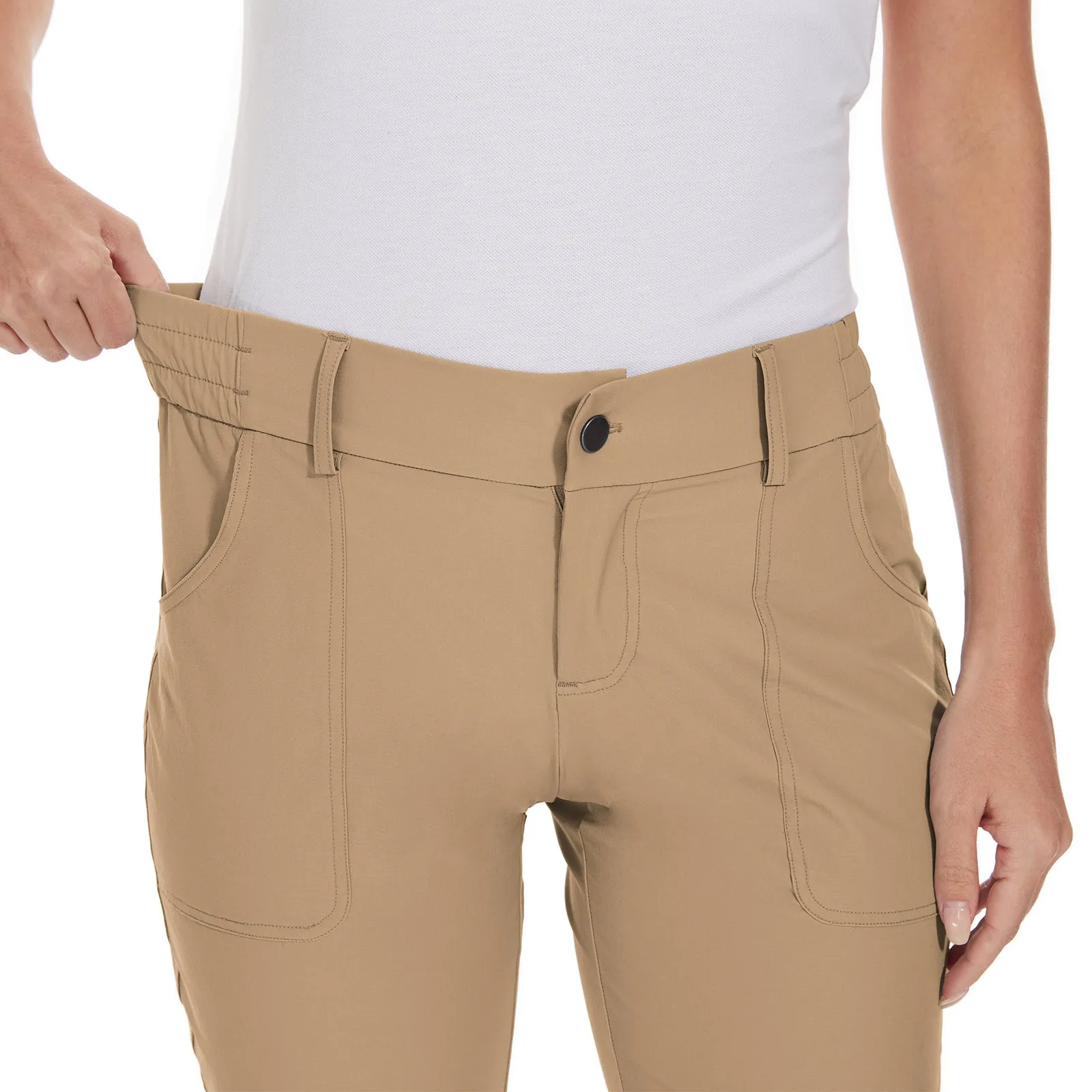 MOTEEPI Women's Golf Hiking 9" Quick Dry  Shorts