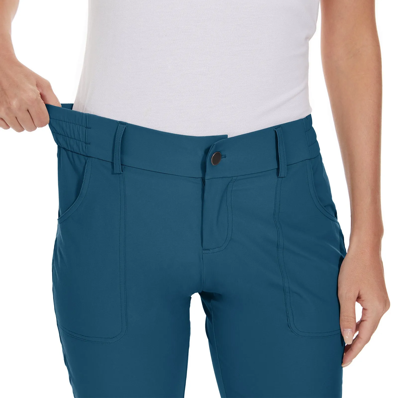 MOTEEPI Women's Golf Hiking 9" Quick Dry  Shorts