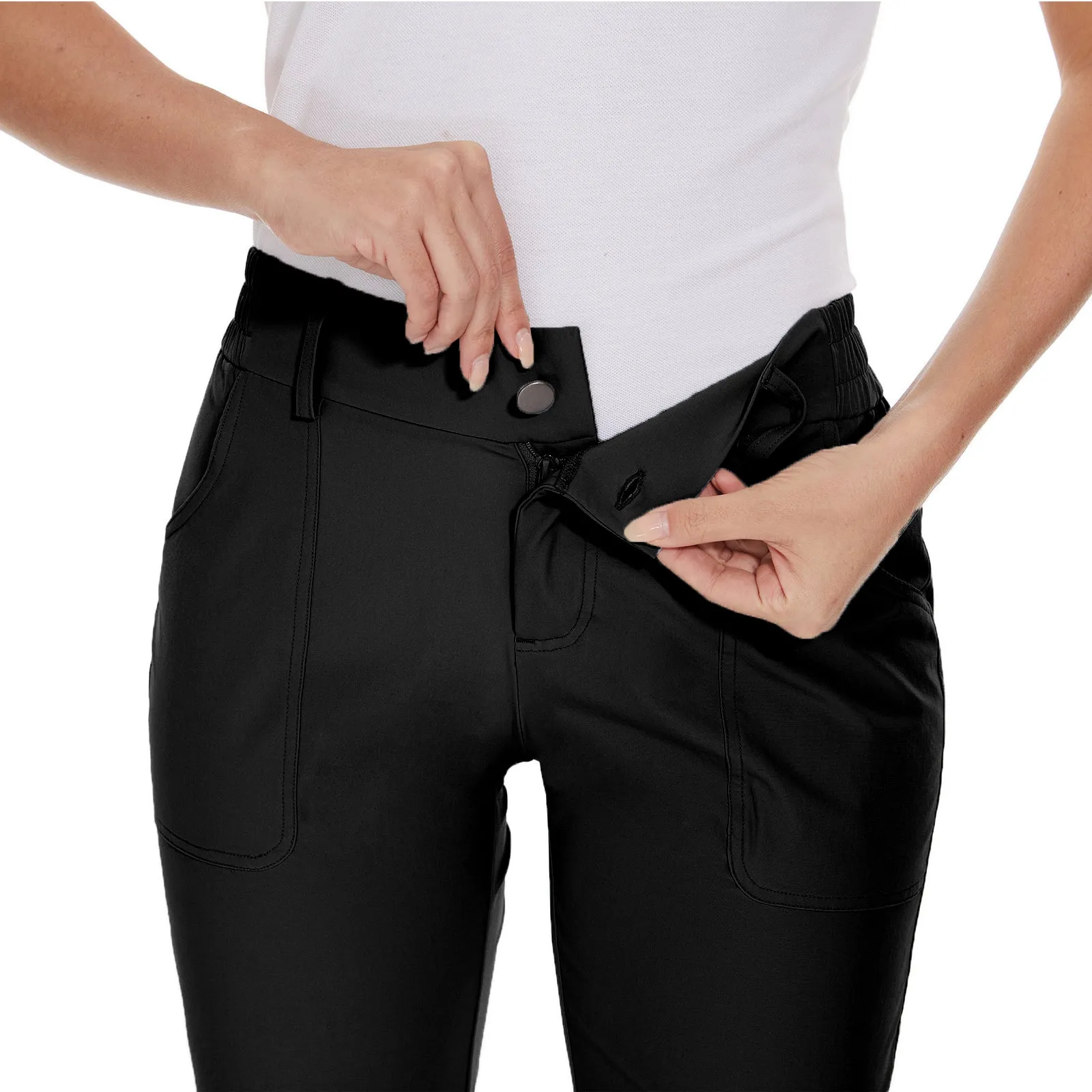 MOTEEPI Women's Golf Hiking 9" Quick Dry  Shorts