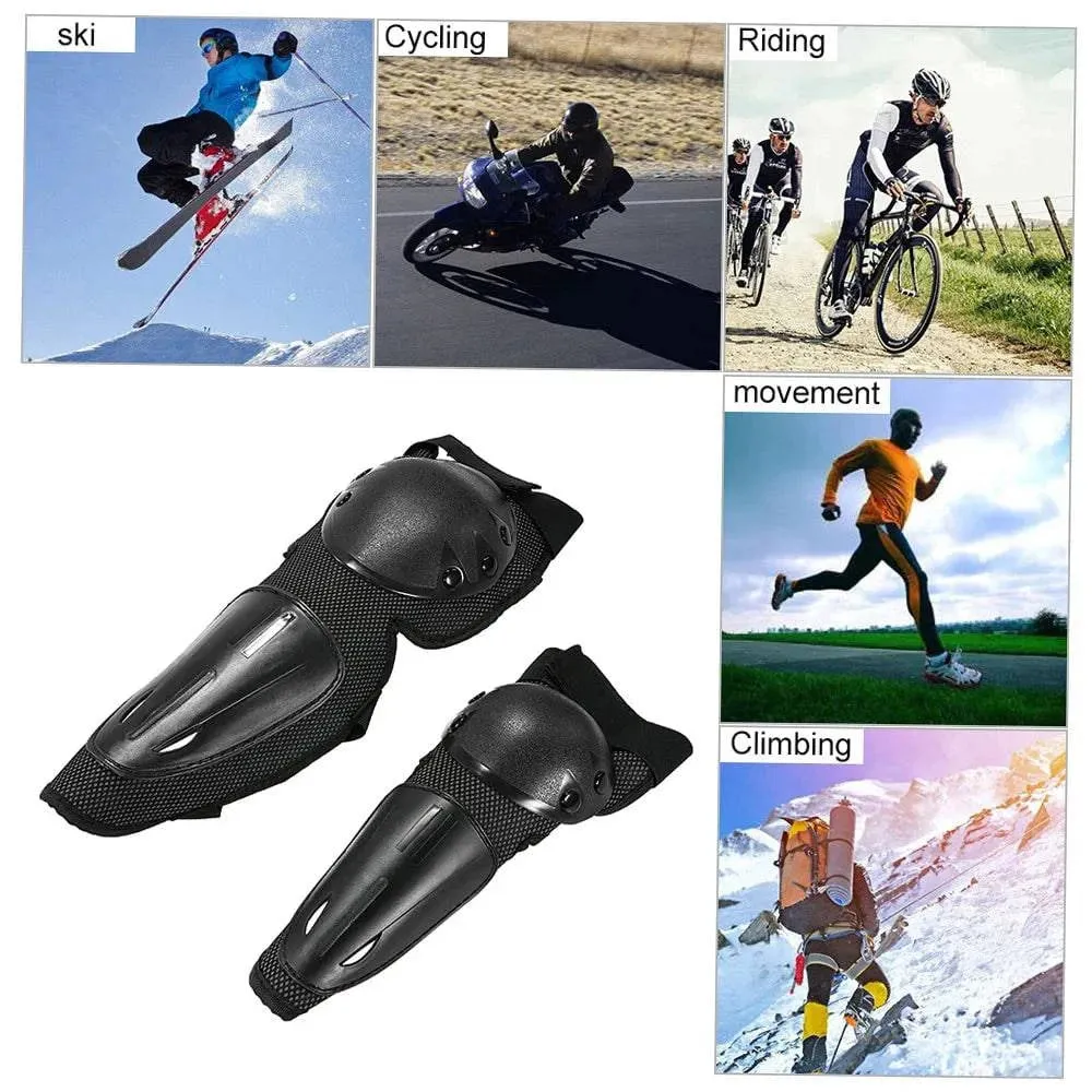 Motorcycle Aults Racing Motocross Knee Pads Protector Guards Protective Gear Adjustable Elastic Straps