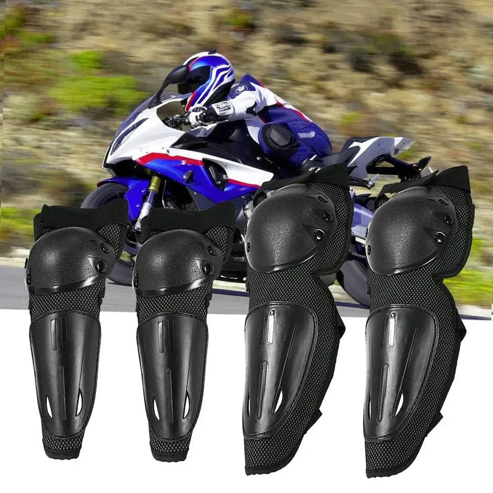 Motorcycle Aults Racing Motocross Knee Pads Protector Guards Protective Gear Adjustable Elastic Straps