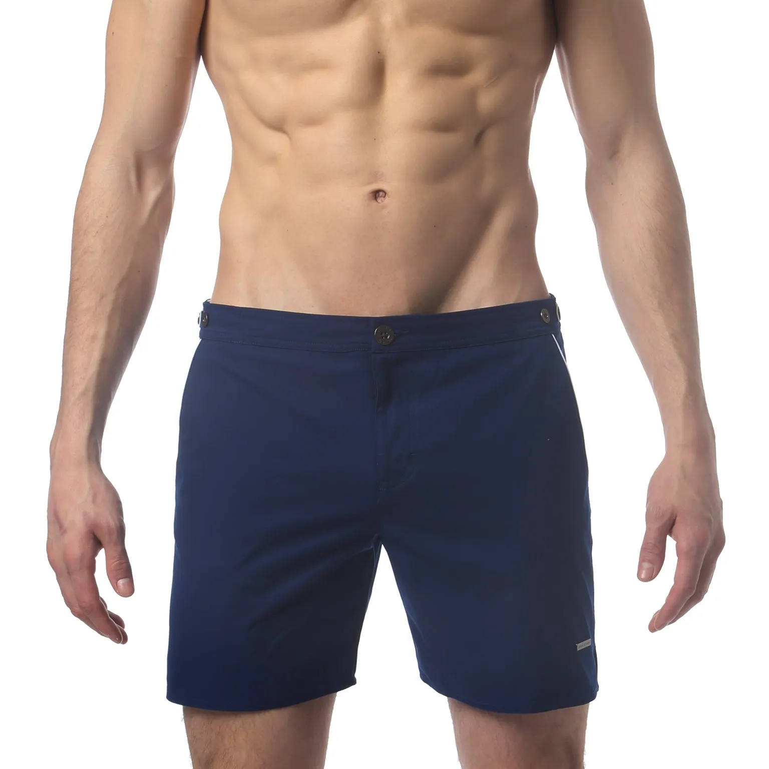 Navy 6" Catalonia Solid Stretch