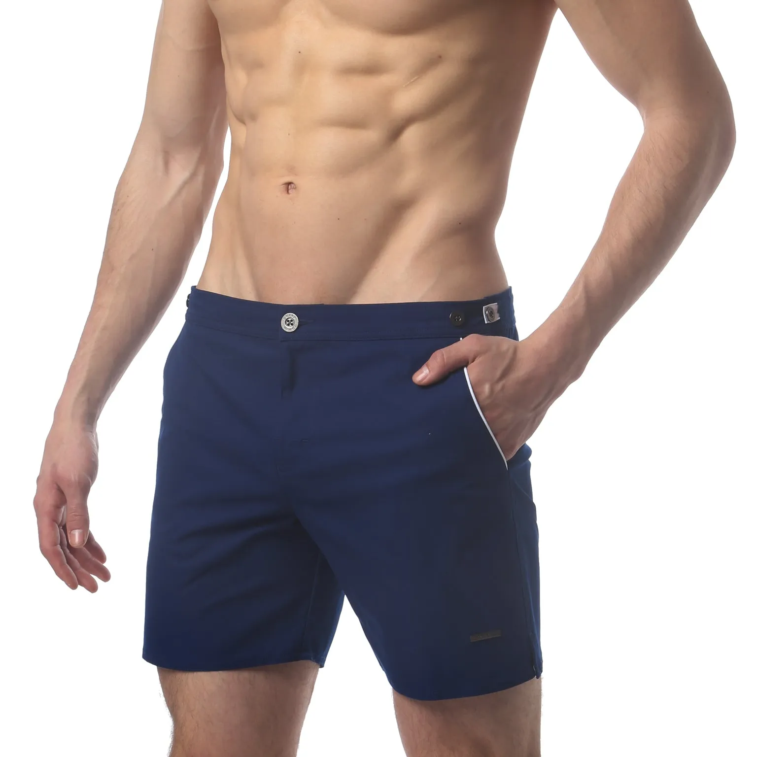 Navy 6" Catalonia Solid Stretch