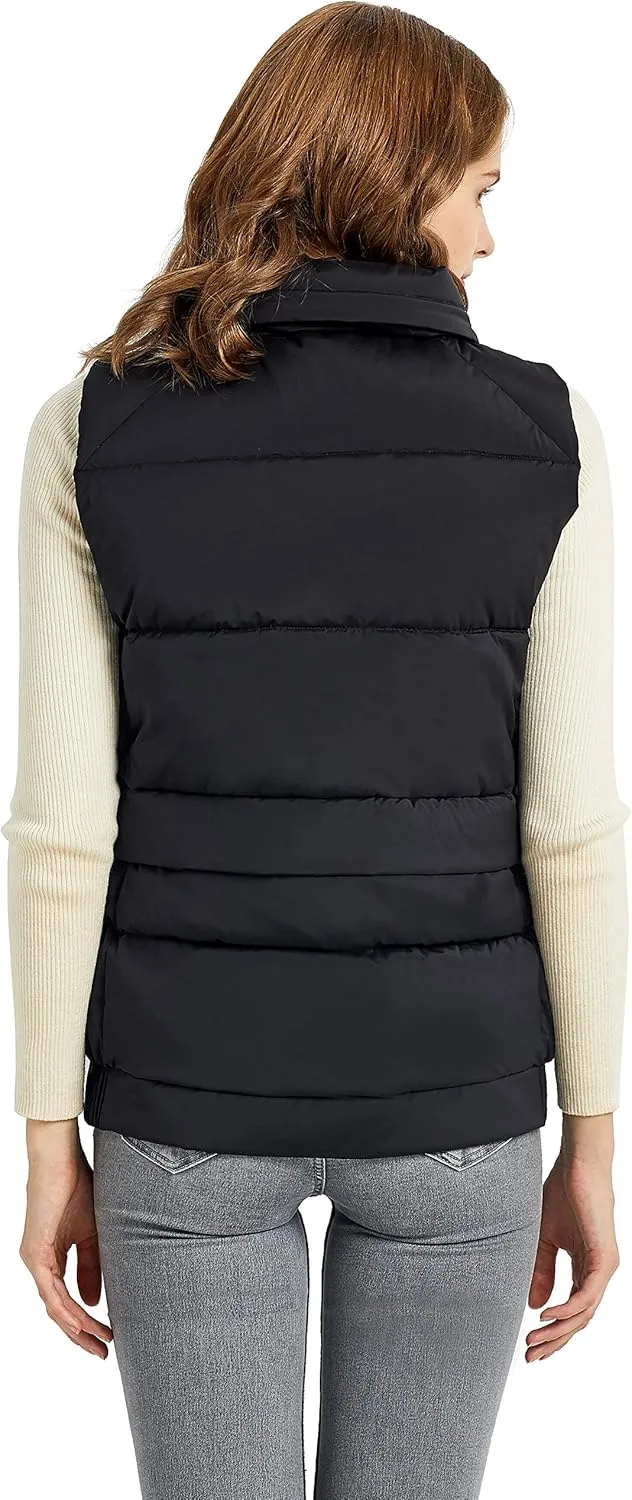 Orolay Women's Light Down Vest Packable Stand Collar Jacket Winter Puffer Gilet