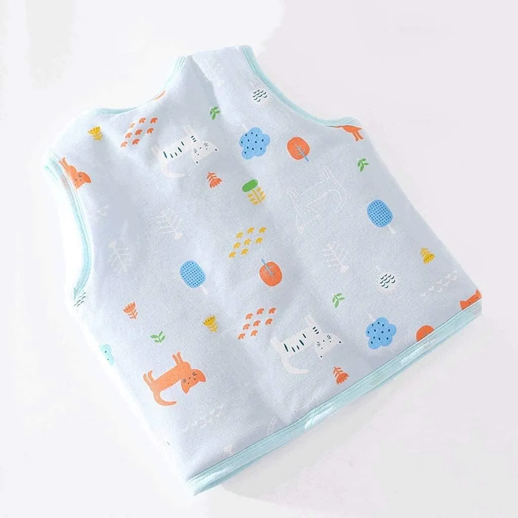 Outerwear Coat Children's Baby Padded Vest Boys Girls Fleece Sweatshirts Winter Cotton Sleeveless Jacket Down Cotton Vest (Color : Gray, Size : 90)