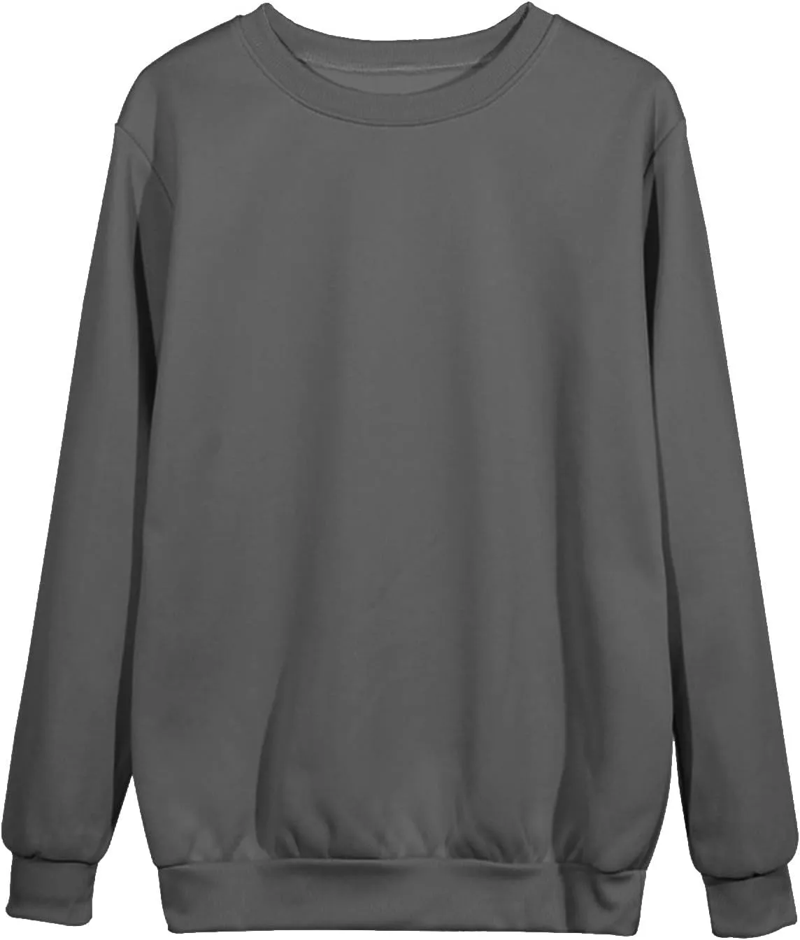 Oversized Sweatshirt for Women Long Sleeve Crewneck Sweatshirt Solid Color Casual Loose Sweatshirt Cute Pullover