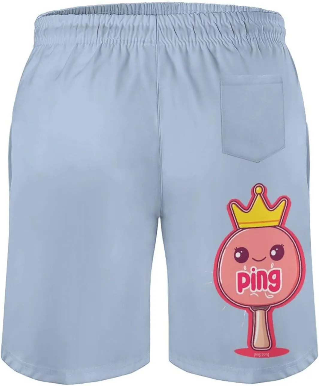 Ping Pong Queen Men's Swim Trunks Quick Dry Board Shorts Breathable Summer Beach Shorts Bathing Suits