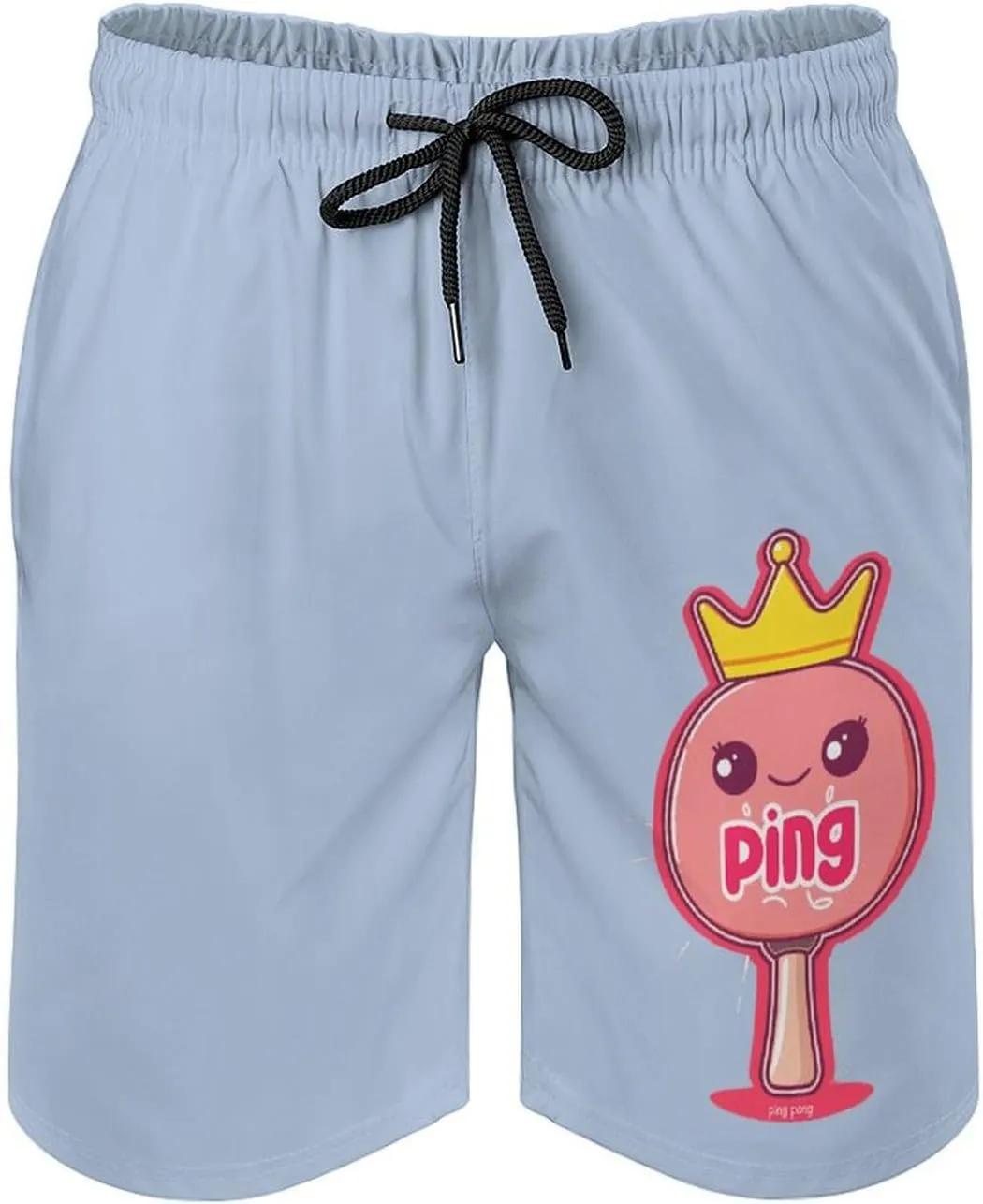 Ping Pong Queen Men's Swim Trunks Quick Dry Board Shorts Breathable Summer Beach Shorts Bathing Suits