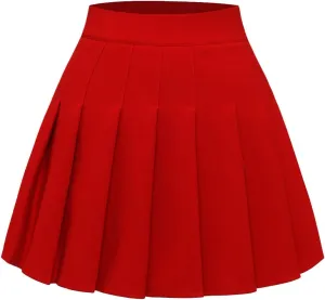 Pleated Skirts for Women Mini High Waist Skater Tennis Skirt A-line Cheerleader Skirt
