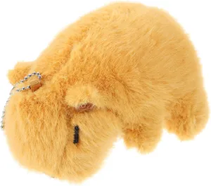 Plush Capybara Keychain Charm Cute Stuffed Animal Backpack Ornament for Adults Soft present for Friends Family Light Weight Versatile Use