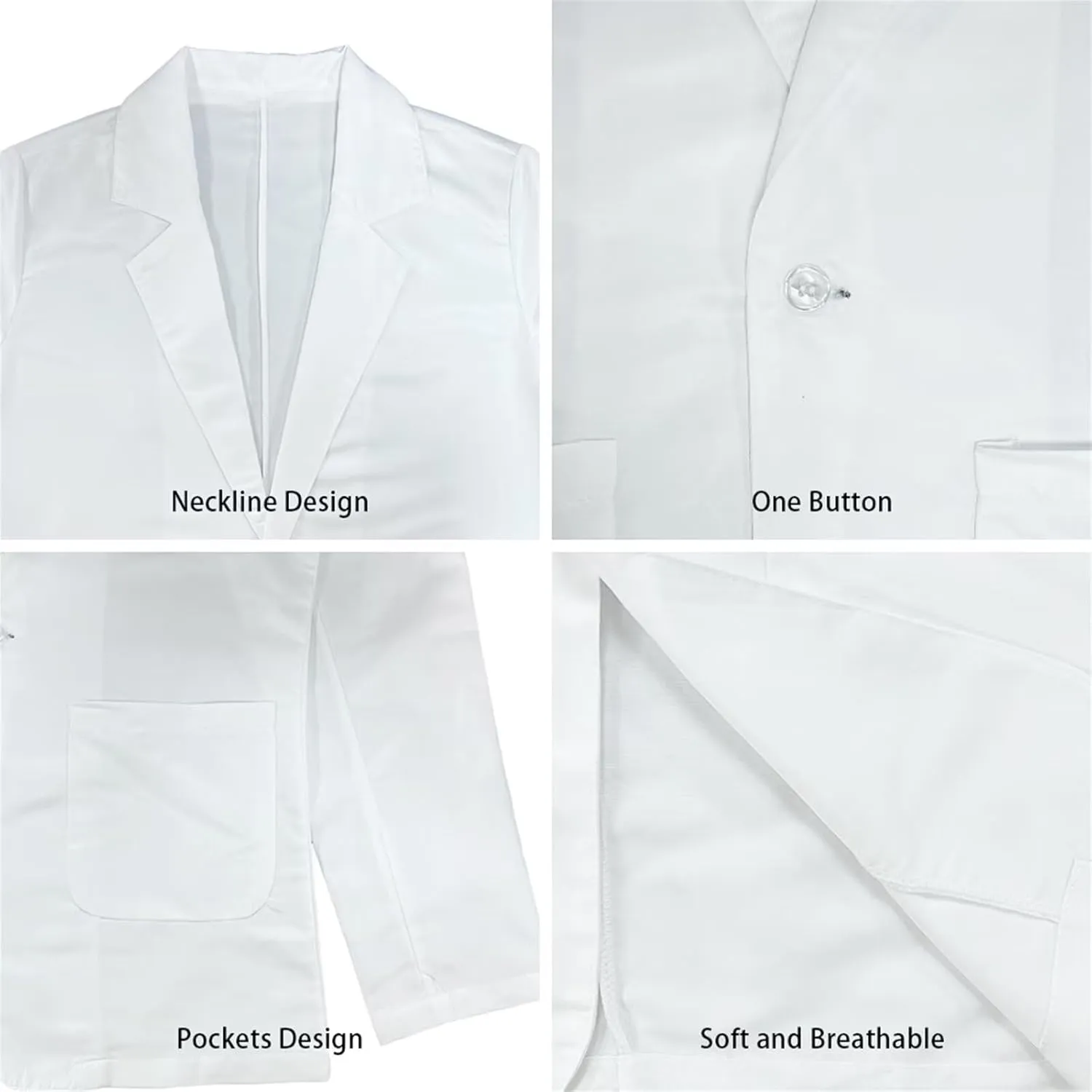 POLERO Women's Long Sleeve Blazer Cute Open Front Cardigan Office Work Suit Jackets with Pockets