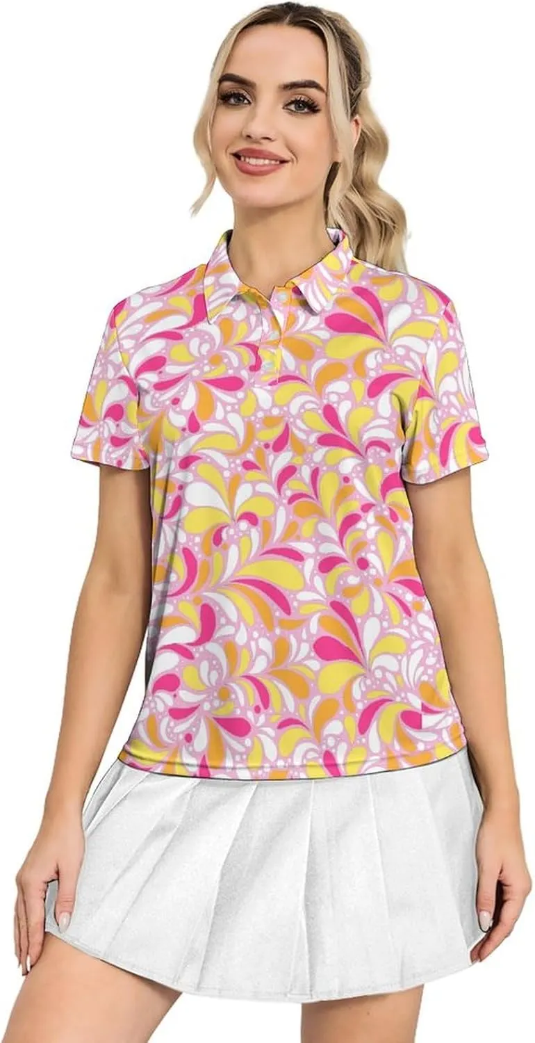 Polo Shirt for Women Performance Moisture Wicking Golf Shirt Quick Dry Short Sleeve Polo Shirt Casual Polo Shirt