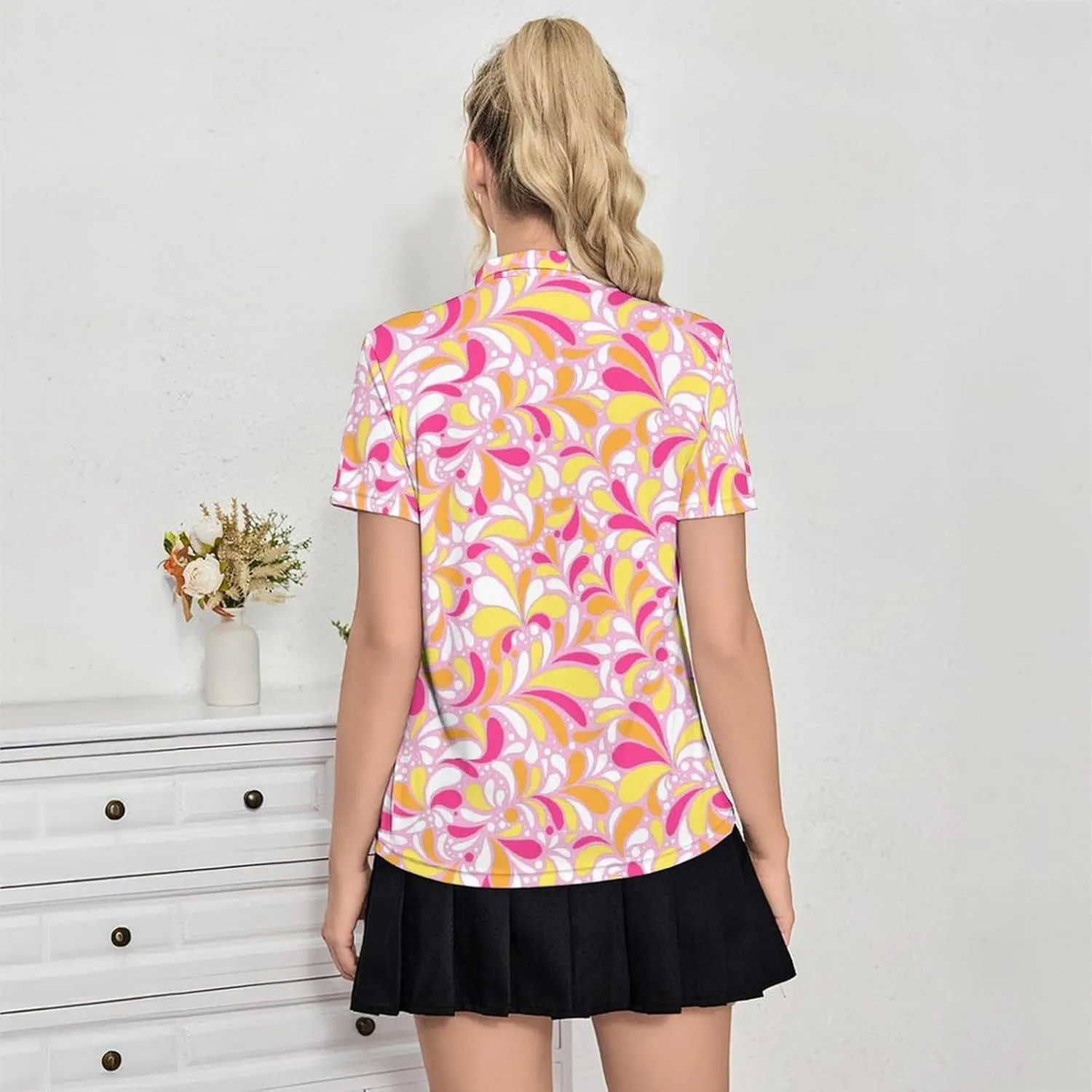 Polo Shirt for Women Performance Moisture Wicking Golf Shirt Quick Dry Short Sleeve Polo Shirt Casual Polo Shirt