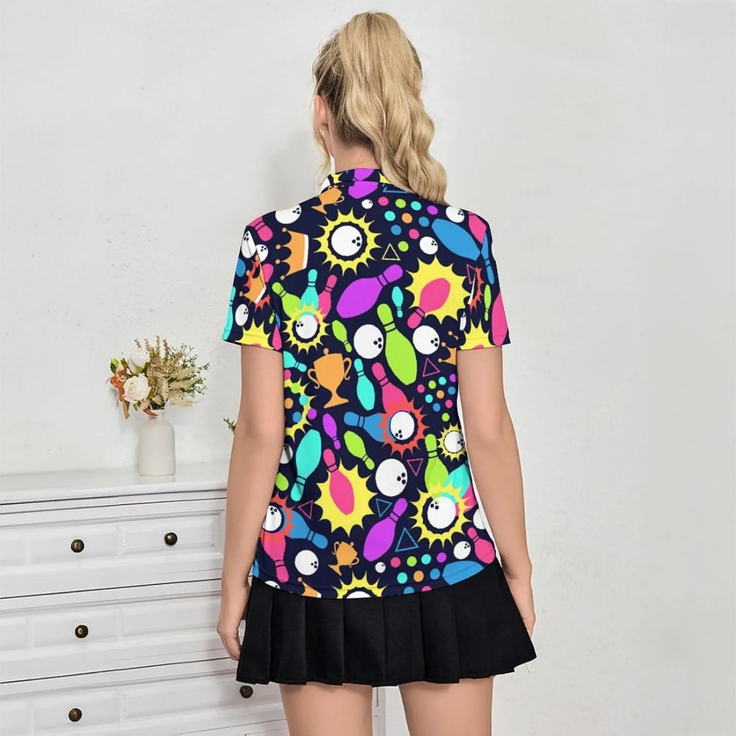 Polo Shirt for Women Performance Moisture Wicking Golf Shirt Quick Dry Short Sleeve Polo Shirt Casual Polo Shirt