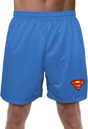 Popfunk Superman Shield Collection Mens Lined Mesh Shorts