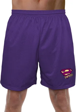 Popfunk Superman Shield Collection Mens Lined Mesh Shorts