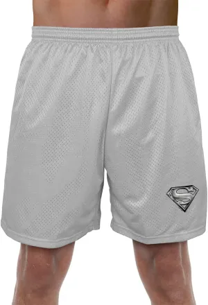 Popfunk Superman Shield Collection Mens Lined Mesh Shorts