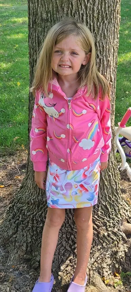Popshion Toddler Girls Fleece Jackets Cotton Unicorn Hoodie Sweatshirt Fall Winter Zipper Coat Warm Hooded Sweater 2t-7t