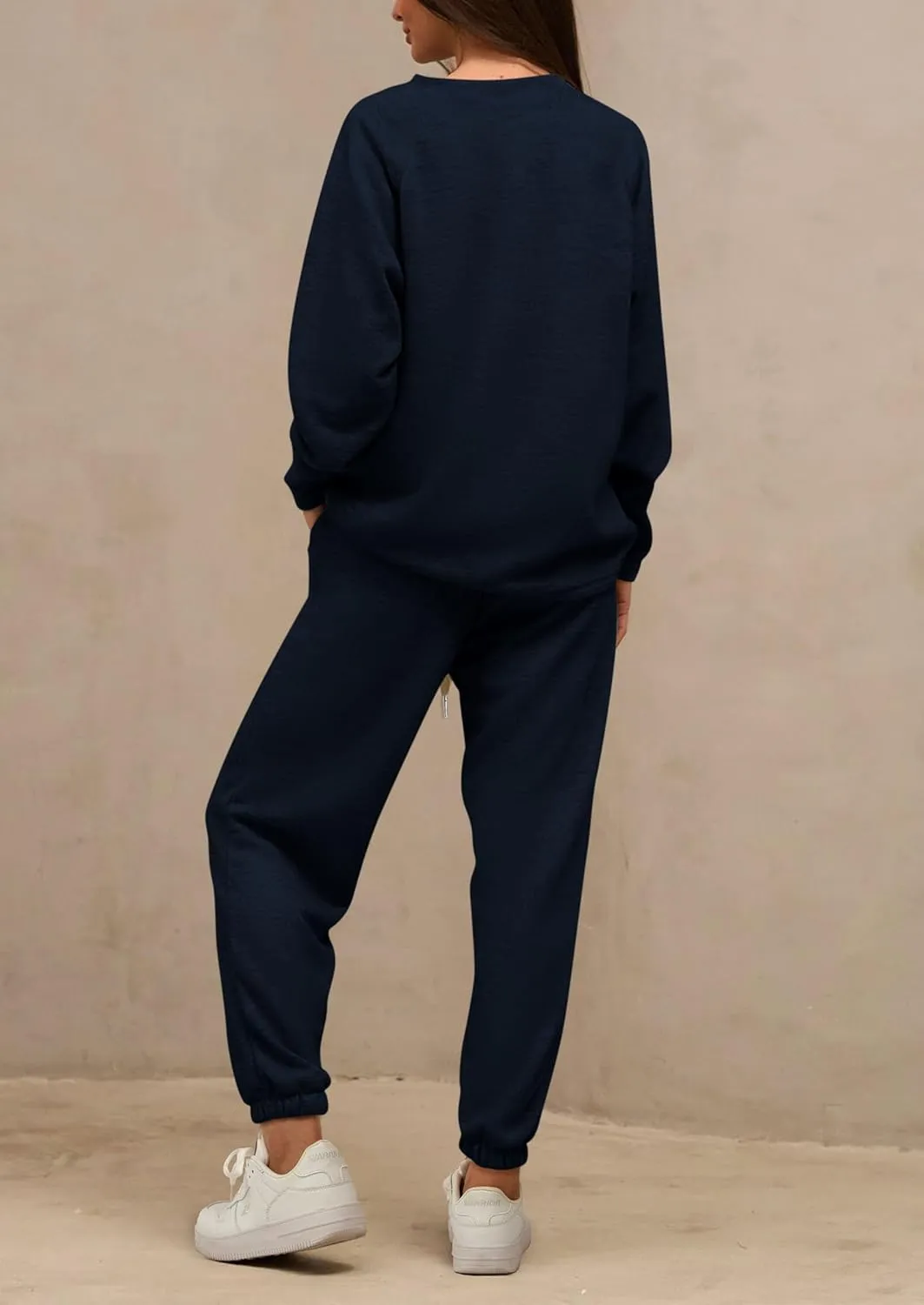 PRETTYGARDEN Women's 2 Piece Tracksuit Outfits Casual Long Sleeve Top High Waisted Sweatpants Lounge Jogger Set