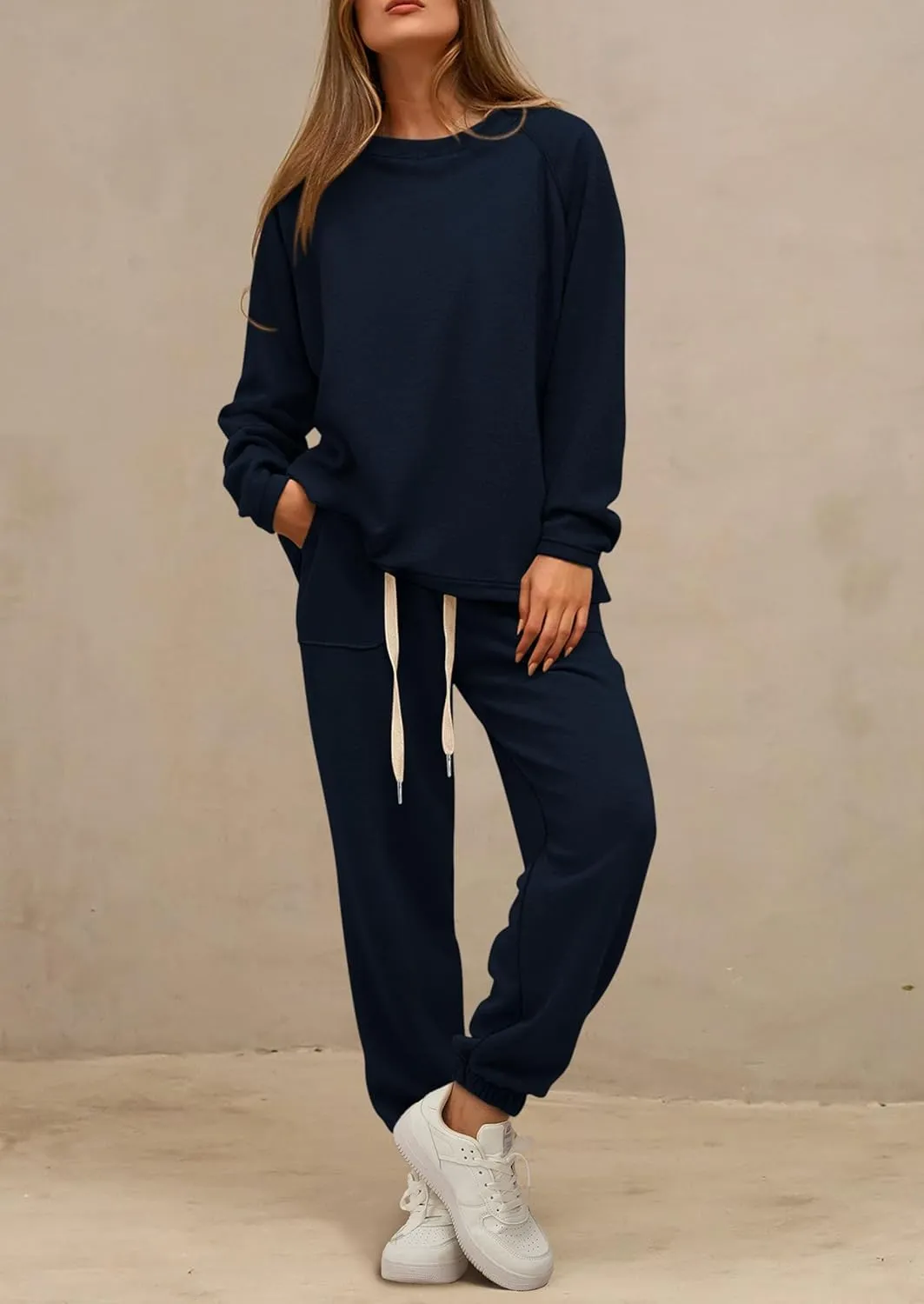 PRETTYGARDEN Women's 2 Piece Tracksuit Outfits Casual Long Sleeve Top High Waisted Sweatpants Lounge Jogger Set