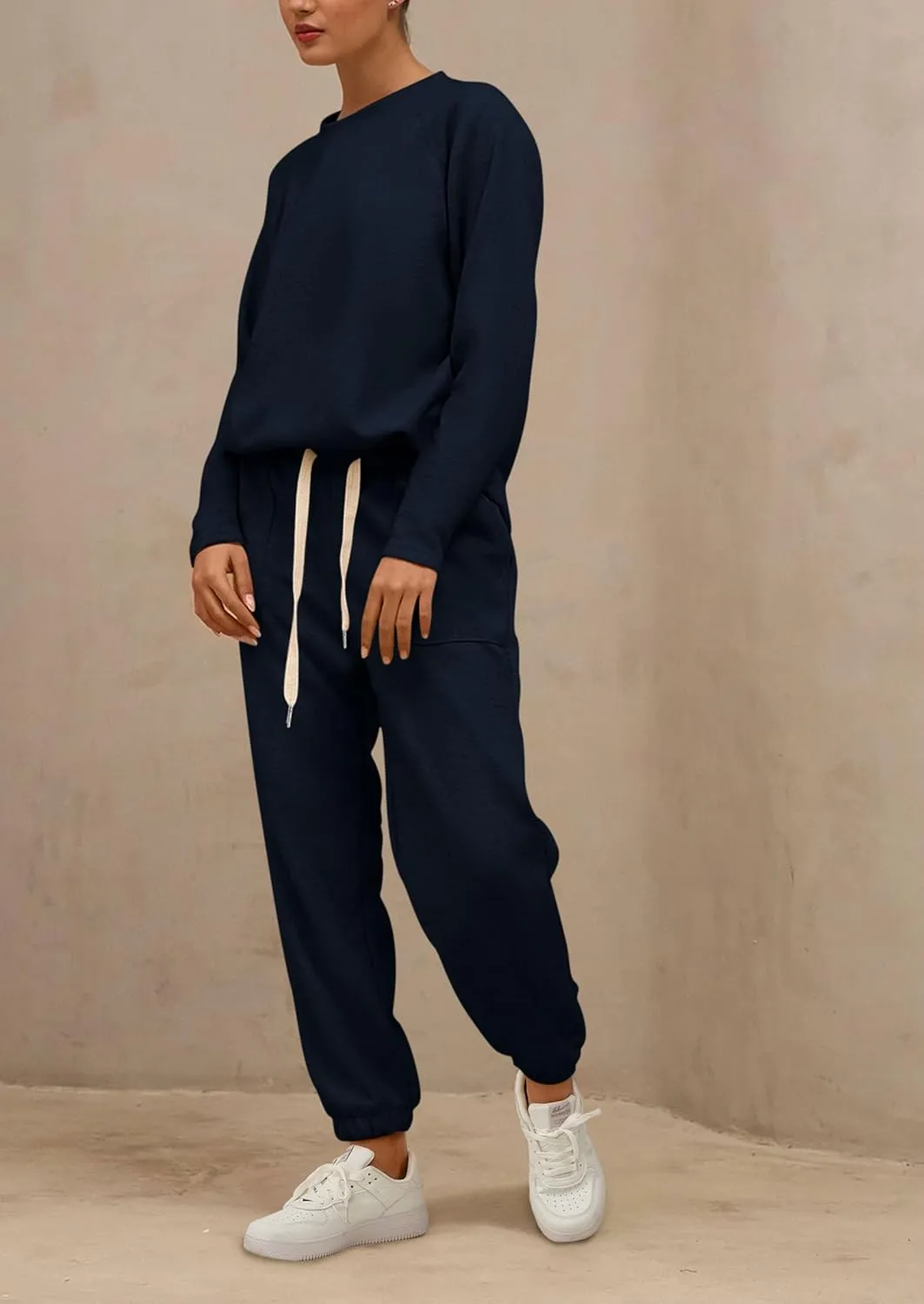 PRETTYGARDEN Women's 2 Piece Tracksuit Outfits Casual Long Sleeve Top High Waisted Sweatpants Lounge Jogger Set