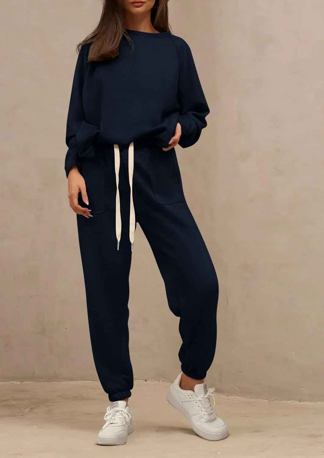 PRETTYGARDEN Women's 2 Piece Tracksuit Outfits Casual Long Sleeve Top High Waisted Sweatpants Lounge Jogger Set