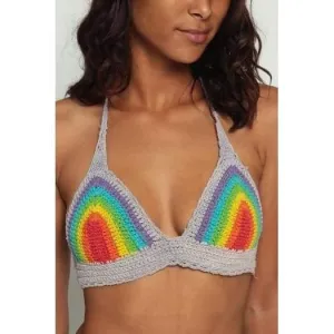 Rainbow Crochet Bikini Top