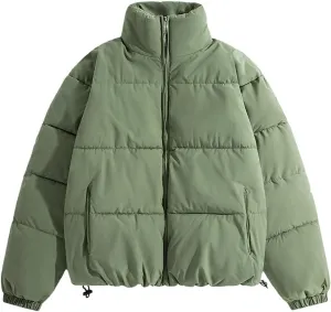 REHJJDFD Men Short Style Cotton-Padded Jackets Coat Winter Men Thickened Warm Coat Men Outwear