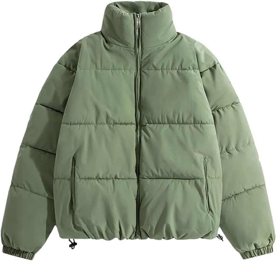 REHJJDFD Men Short Style Cotton-Padded Jackets Coat Winter Men Thickened Warm Coat Men Outwear