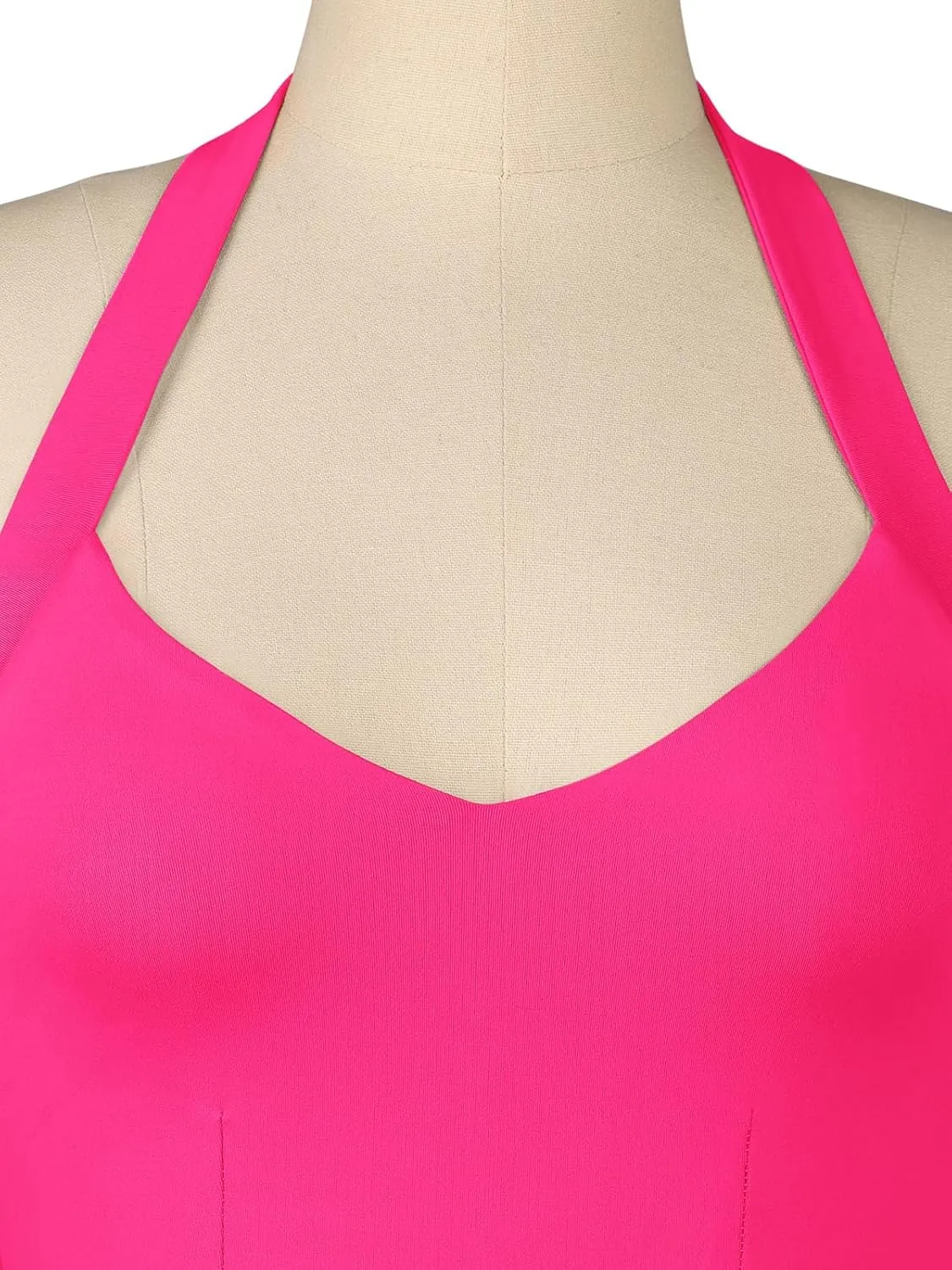 REORIA Butsmooth Double Lined Sexy Halter Tops Camisole V Neck Sleeveless Corset Y2K Going Out Crop Tank Tops for Women