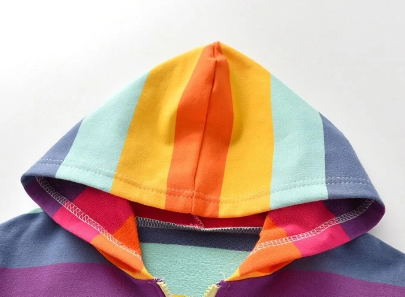 RETSUGO Girls Zip Up Hoodie Jacket Toddler Unicorn Rainbow Sweatshirt Kids Hooded Coat Casual Outerwear Size 2-7 Years