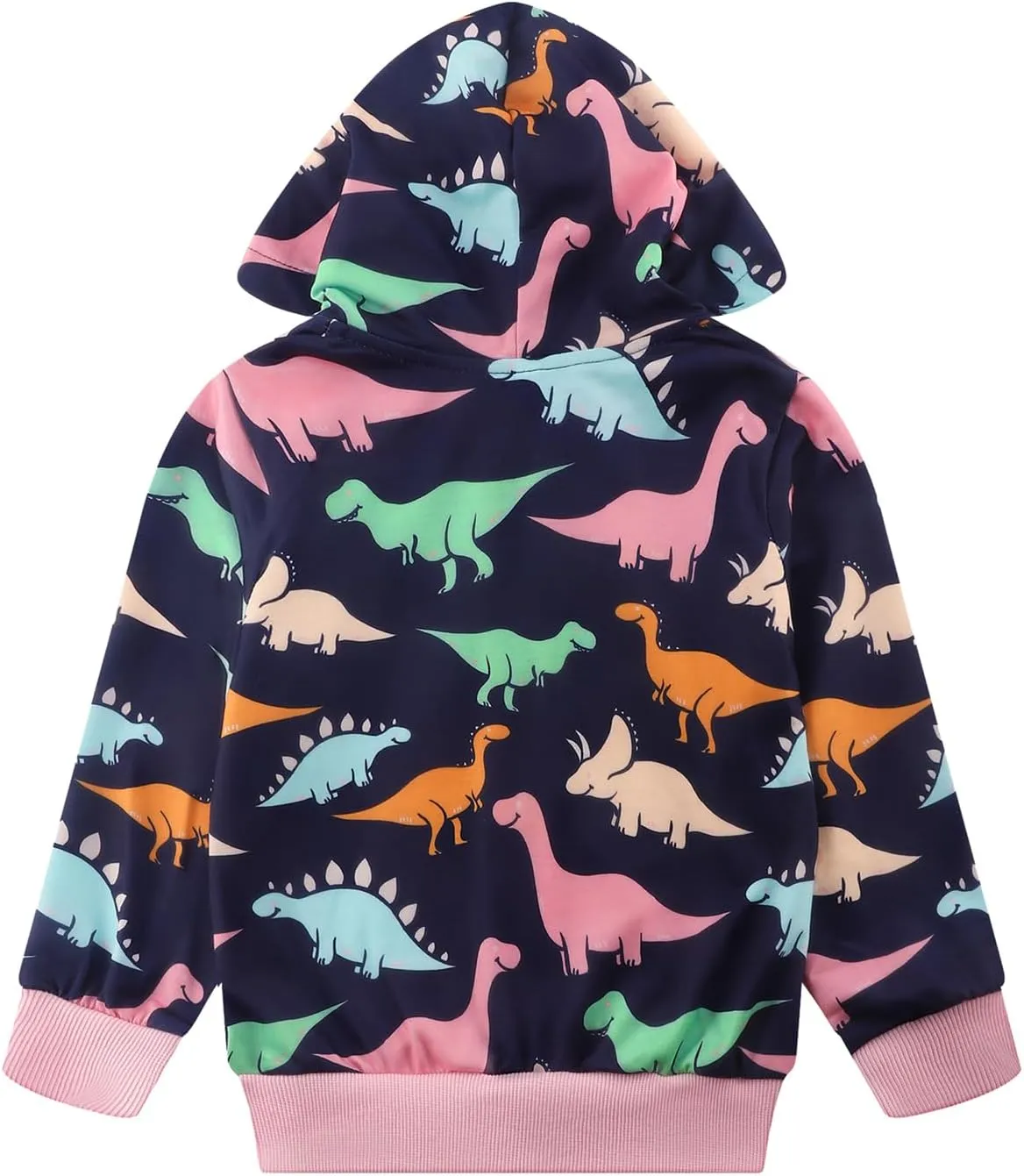 RETSUGO Girls Zip Up Hoodie Jacket Toddler Unicorn Rainbow Sweatshirt Kids Hooded Coat Casual Outerwear Size 2-7 Years