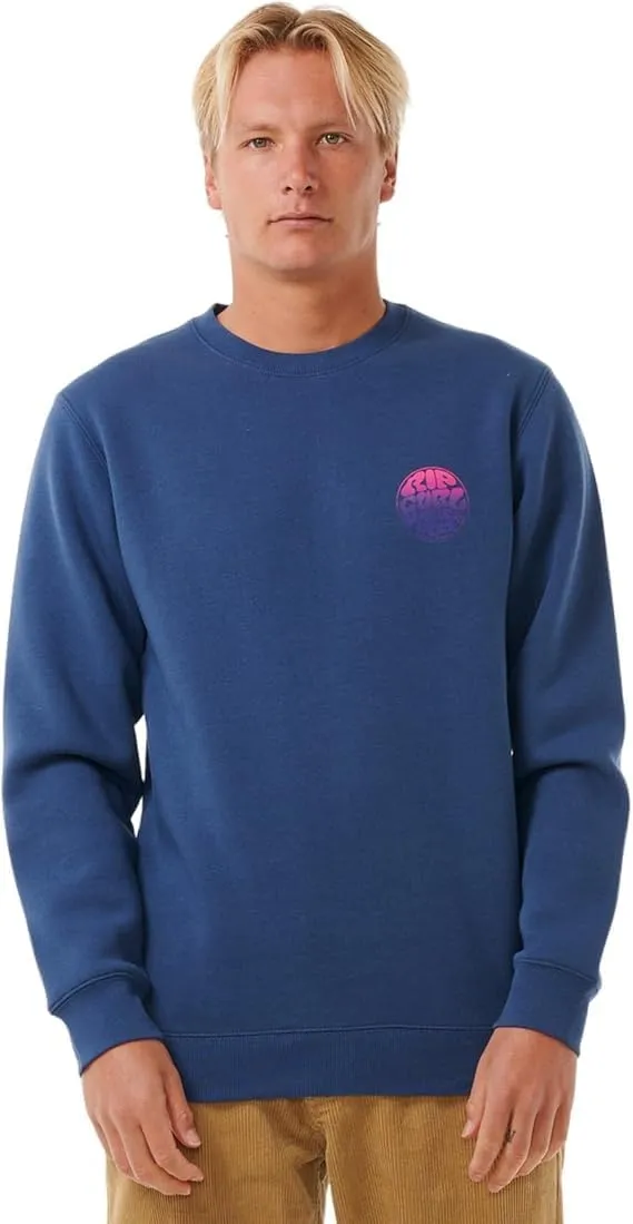 Rip Curl Men's Wettie Icon Long Sleeve Crew Sweatshirt