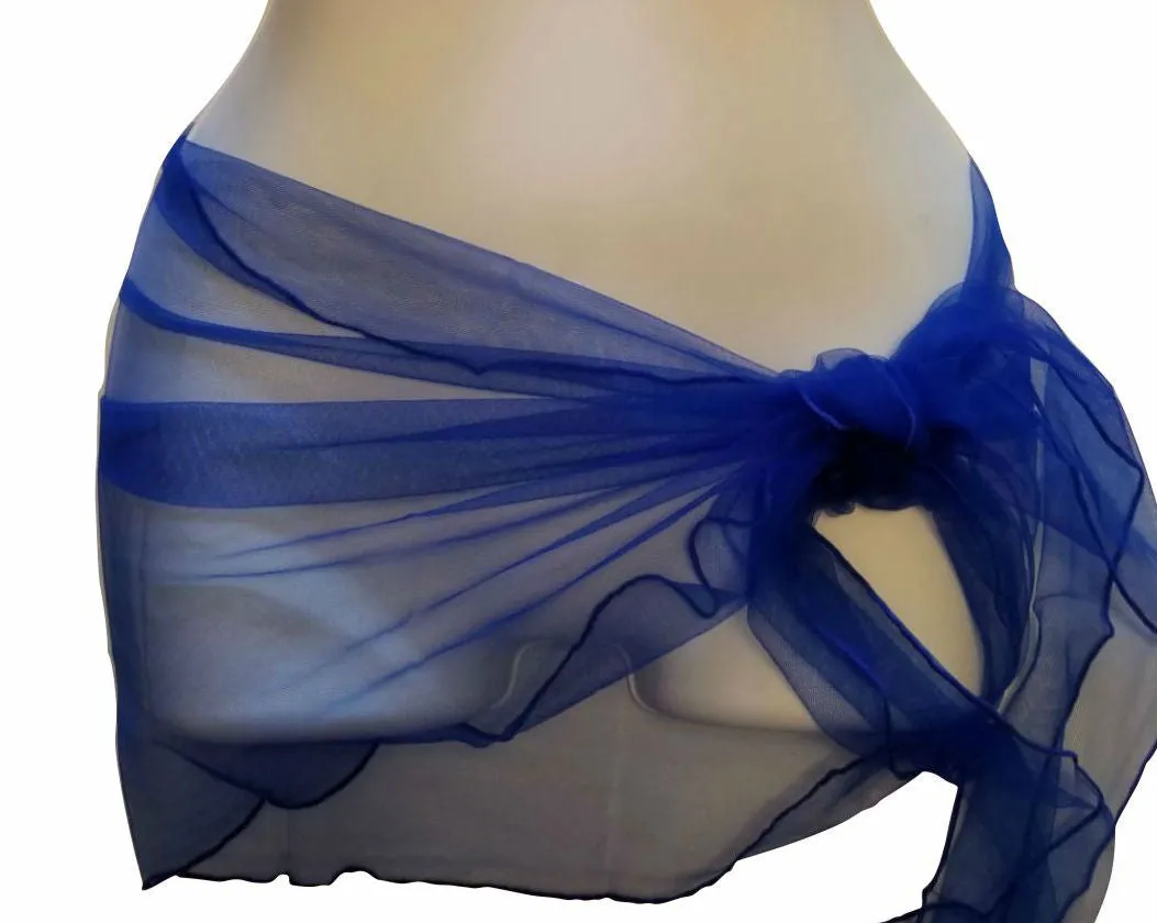 Royal Blue Sheer Sarong