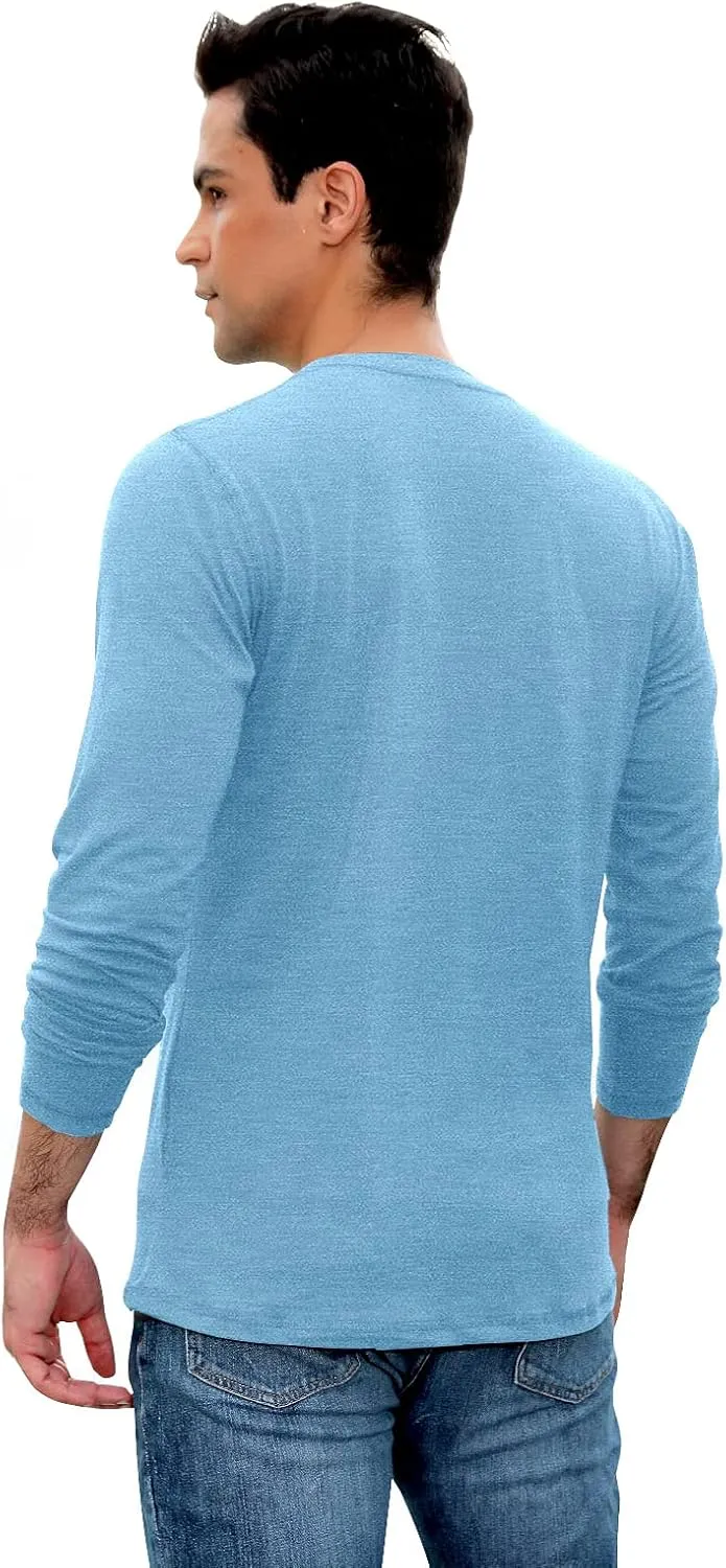 Sailwind Mens Henley Long Sleeve T-Shirt Cotton Casual Shirt
