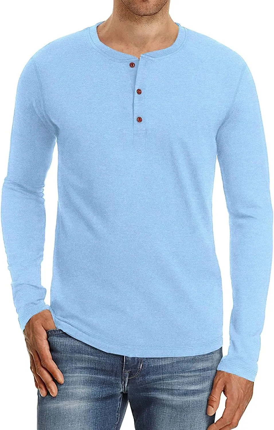 Sailwind Mens Henley Long Sleeve T-Shirt Cotton Casual Shirt