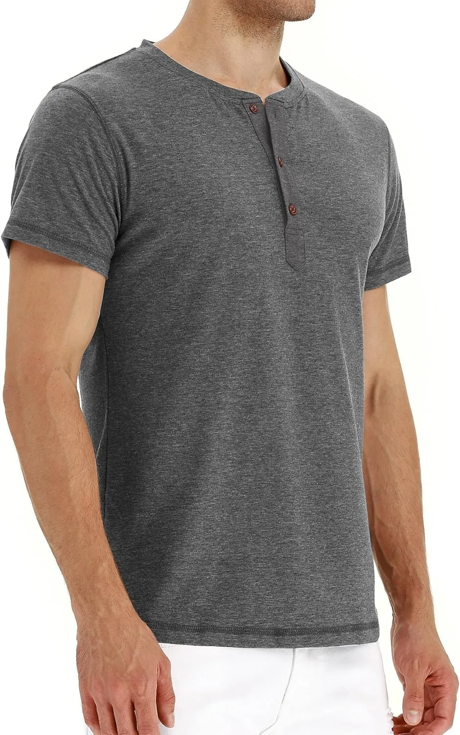 Sailwind Mens Henley Short Sleeve T-Shirt Cotton Casual Shirt