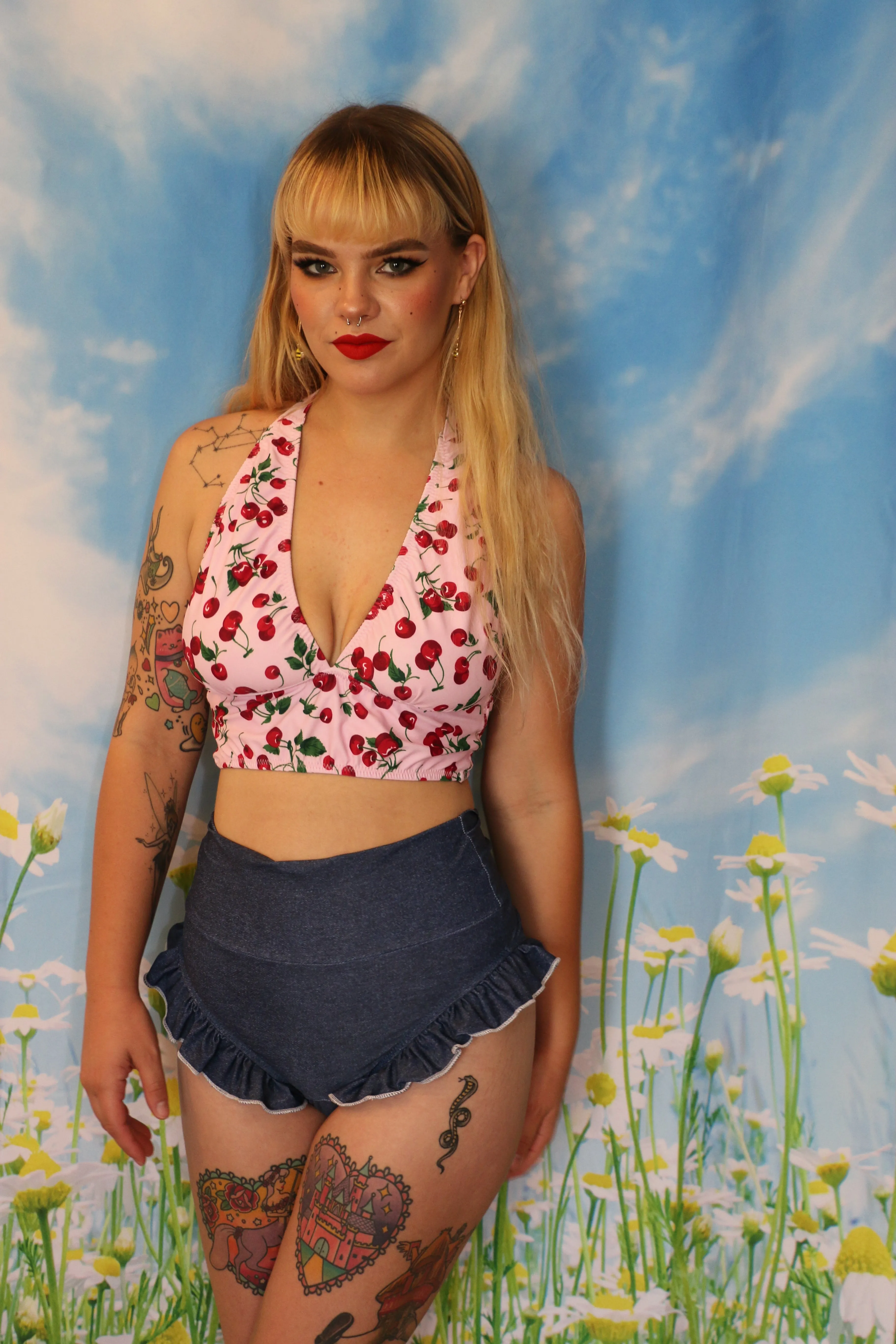 Samantha Cherry Halter Top
