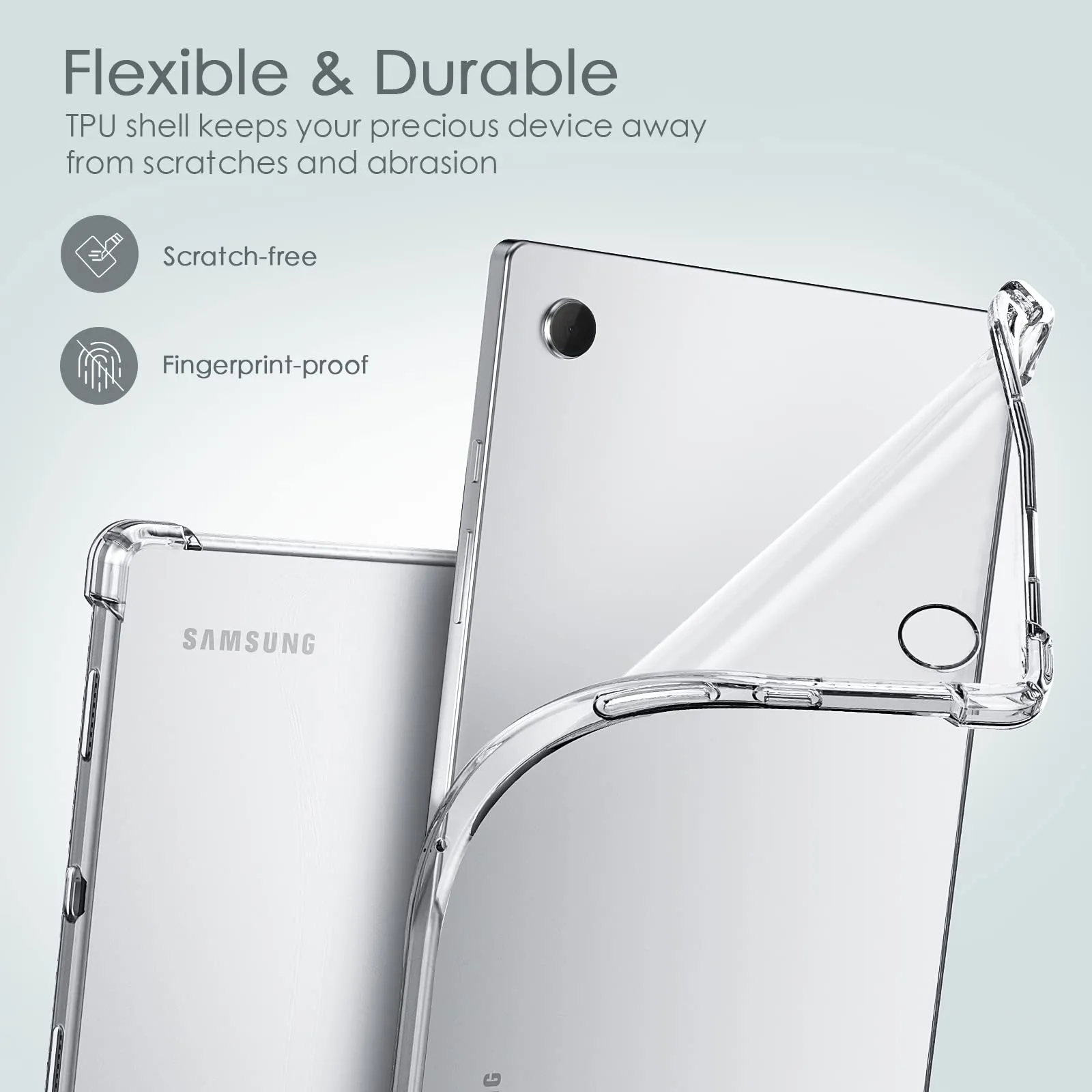 Samsung Galaxy Tab A8/10.5 2021 Clear Silicon TPU Corner Case