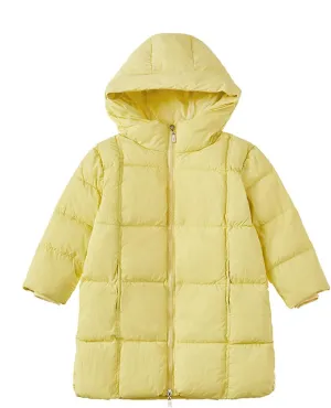 School Girls Boys Winter Warm Thick Solid Cotton Long Sleeve Padded Jacket Coat Clothes for 3-8 Years