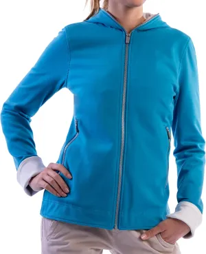 SCOTTeVEST Glow Hoodie for Women - 18 Hidden Pockets - Lightweight Zip Up Sweatshirt for Travel & More