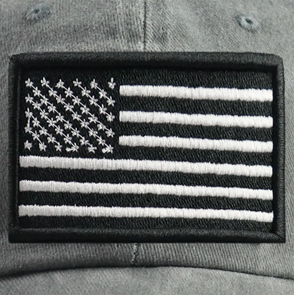 SHANVANKE American Flag Baseball Cap, Cotton Adjustable Embroidered US Baseball Cap for Men Women