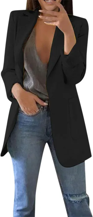 SHAOBGE Homecoming Blazers for Women 2024 Business Casual Plus Size Jackets Long Sleeve Back to School Dressy Fashion Blazer