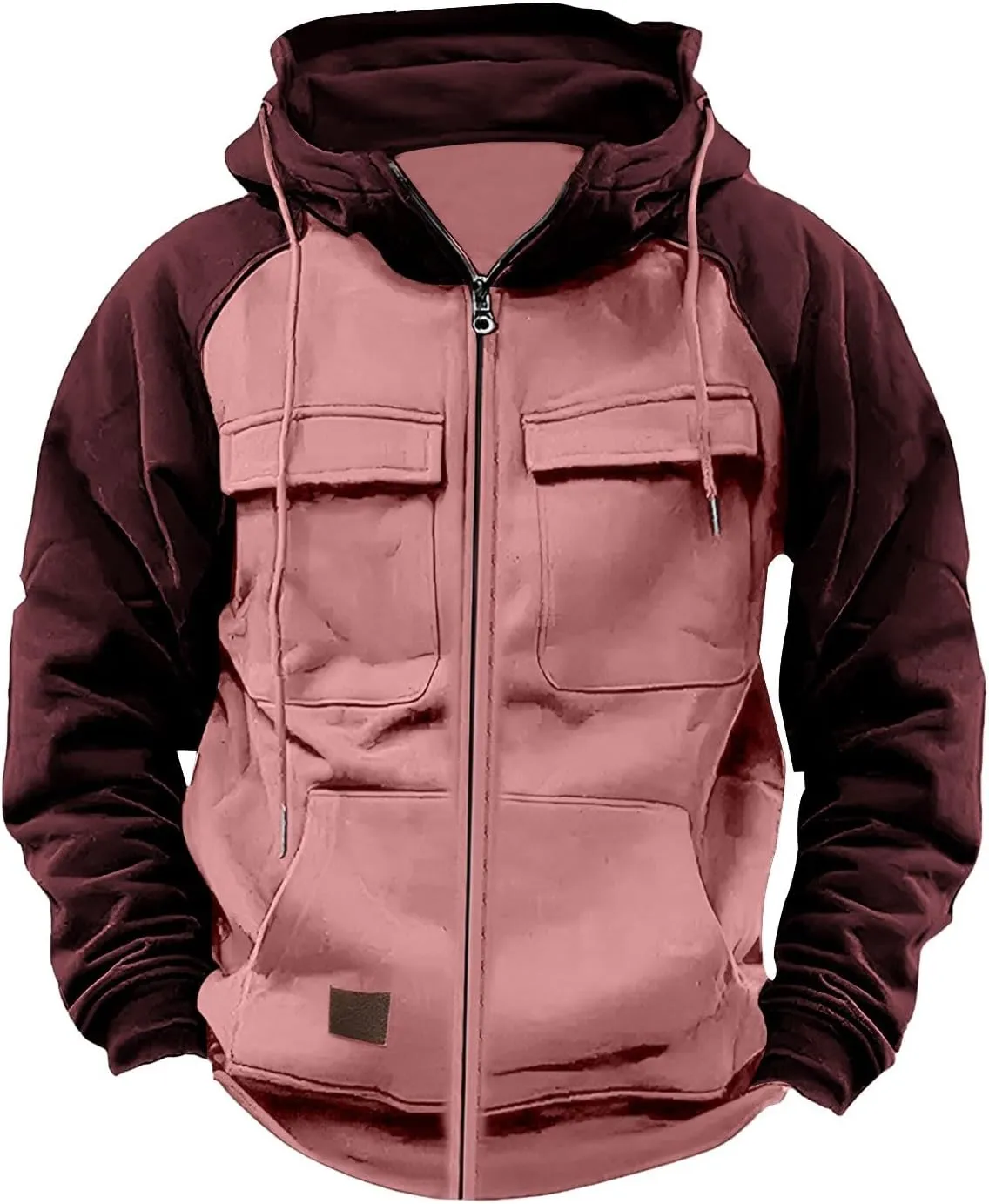 SHAOBGE Tactical Hoodies for Men 2024 Quater-Zip Pullover Vintage Sweatshirt Casual Long Sleeve Cargo Hoodies with Pocket