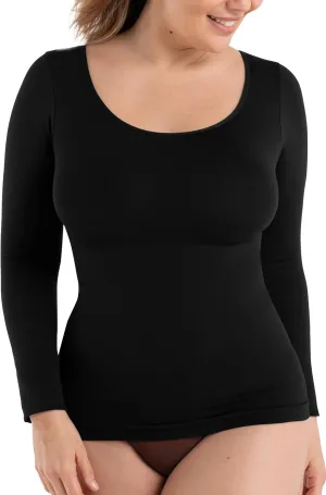 SHAPERMINT Cami Shaper, Womens Long Sleeve T Shirts, Long Sleeve Tops for Women, Compression Shirt Women Long Sleeve Tops