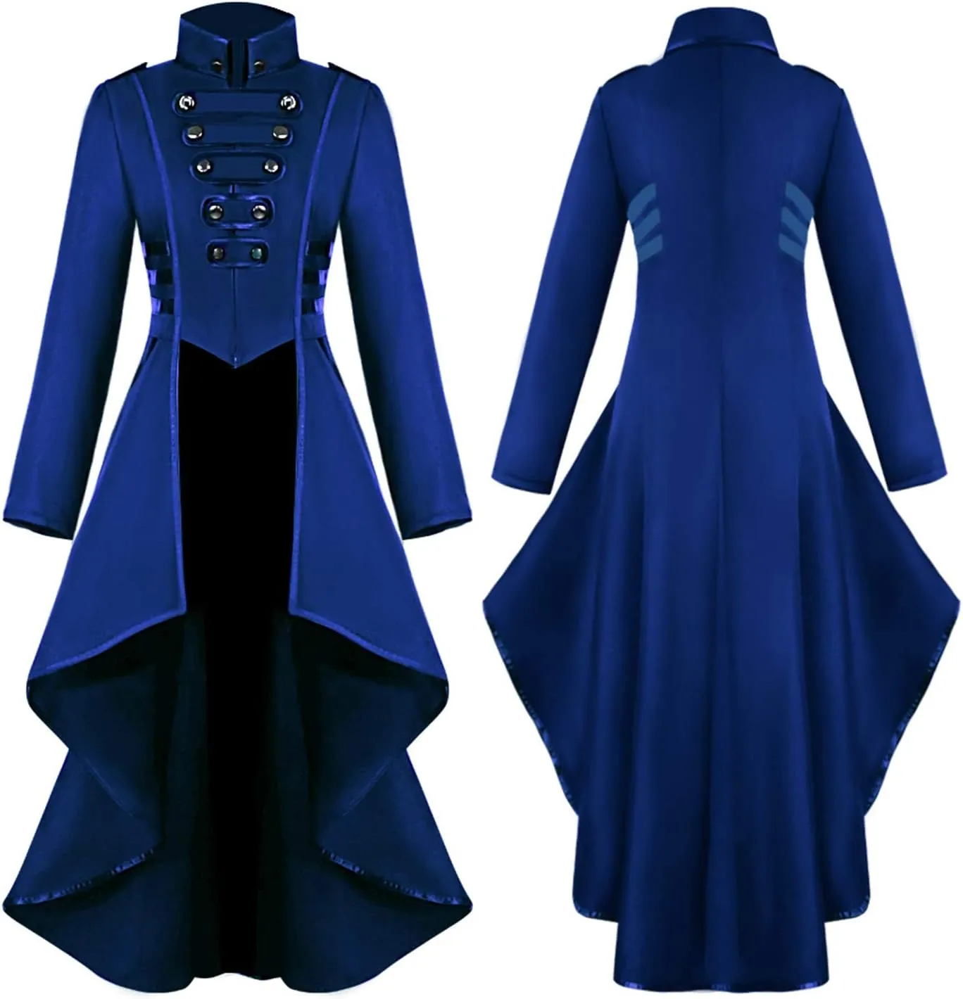 SIAEAMRG Renaissance Steampunk Tailcoat Halloween Costumes for Women, Victorian Medieval Pirate Vampire Gothic Jackets
