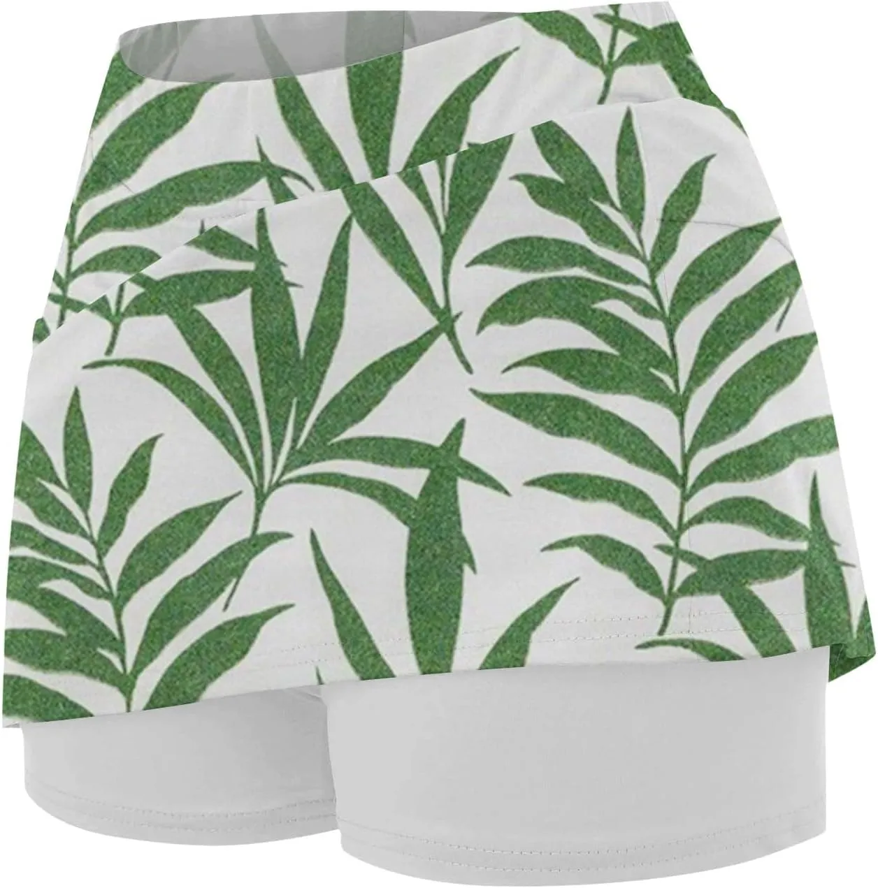 Skorts for Women Summer Tennis Elastic High Waisted Floral Printed Gym Skirts Comfort Trendy Lightweight Running Shorts
