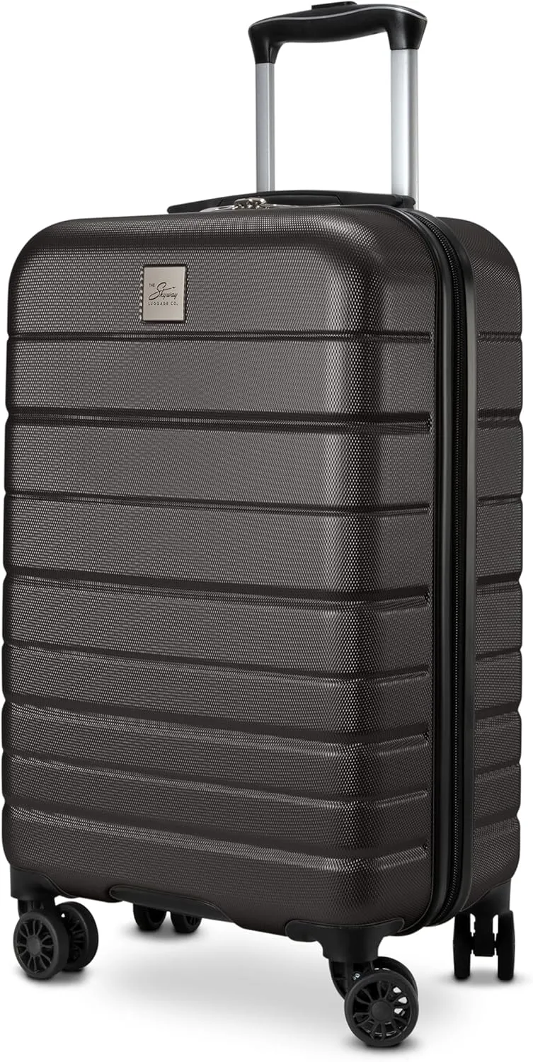 Skyway Epic 2.0 Hardside Lightweight and Durable ABS Shell Luggage, Spacious with Dual Spinning Wheels, Comfort Grip, Men and Women, Carry-on, 20-inch, Midnight