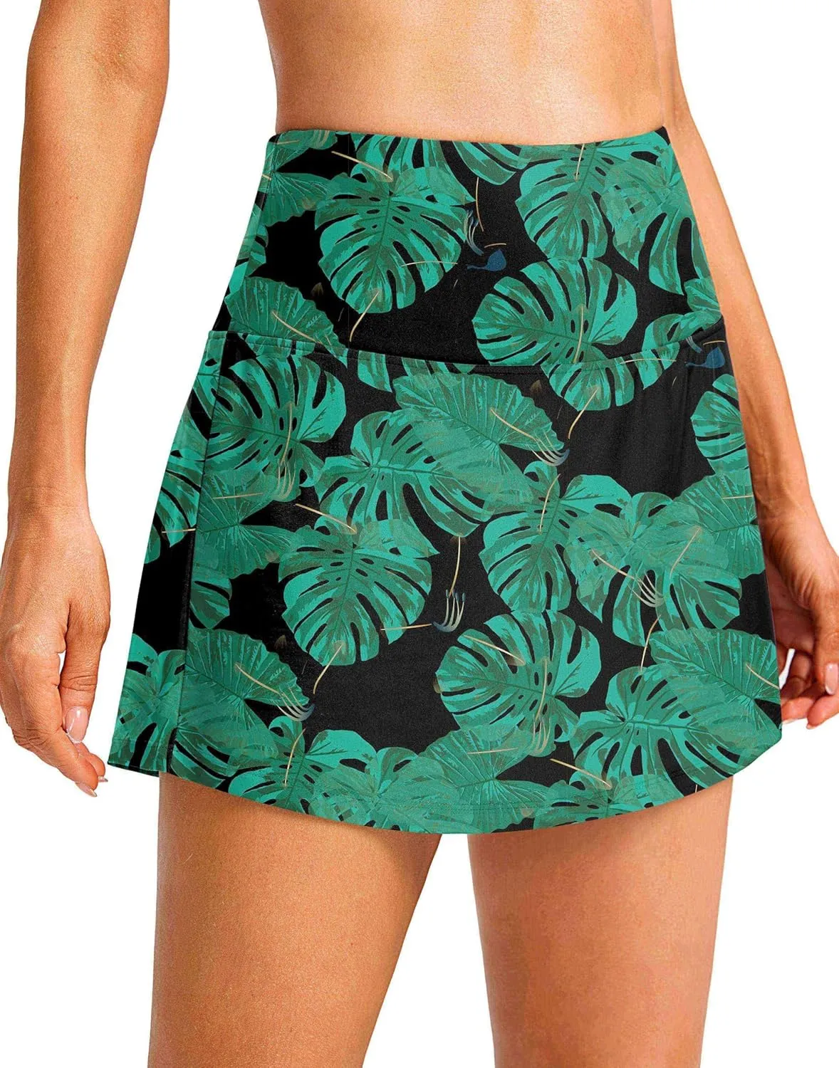 Soothfeel Women's High Waisted Swim Skirt with Pocket Tummy Control Tankini Swimsuit Bathing Suit Skirt Bottom for Women