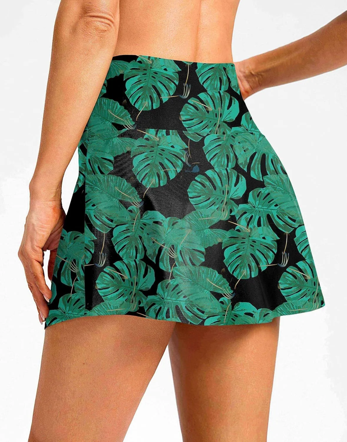 Soothfeel Women's High Waisted Swim Skirt with Pocket Tummy Control Tankini Swimsuit Bathing Suit Skirt Bottom for Women